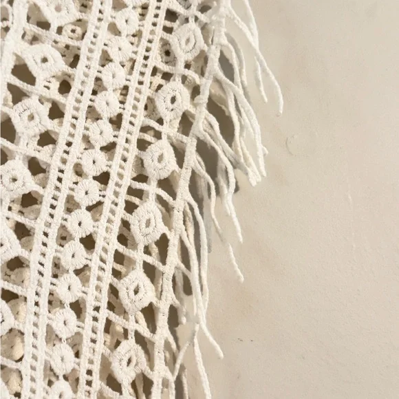 Lane Bryant Chic Ivory Crochet Blouse Size 14/16 - Picture 6 of 10